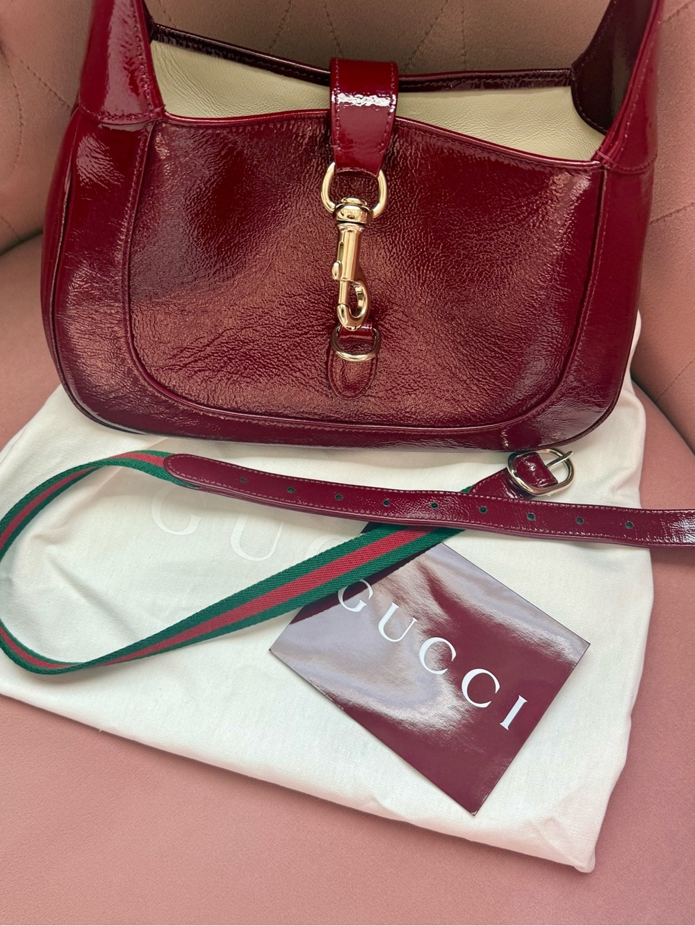 Gucci Jackie Rosso Ancora Glossy - Picture 4 of 6